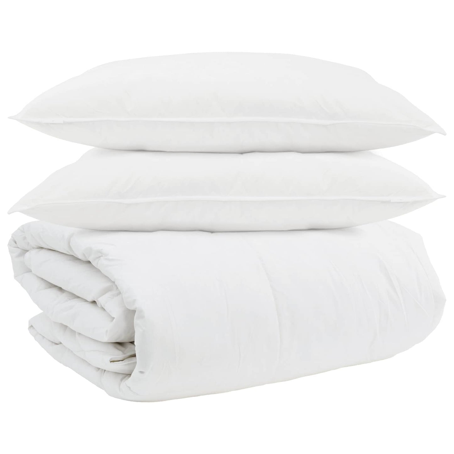 Set di Piumoni con cuscino 3 pcs Bianco Piuma d'anatra | homemem39
