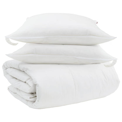 Set di Piumoni con cuscino 3 pcs Bianco Piuma d'anatra | homemem39