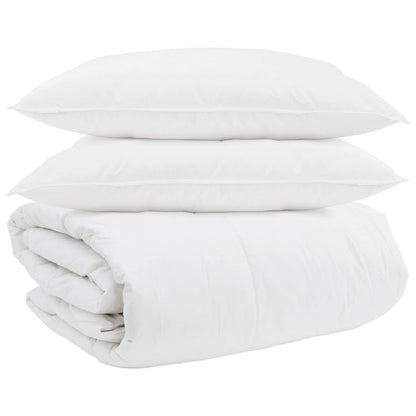 Set di Piumoni con cuscino 3 pcs Bianco Piuma d'anatra | homemem39