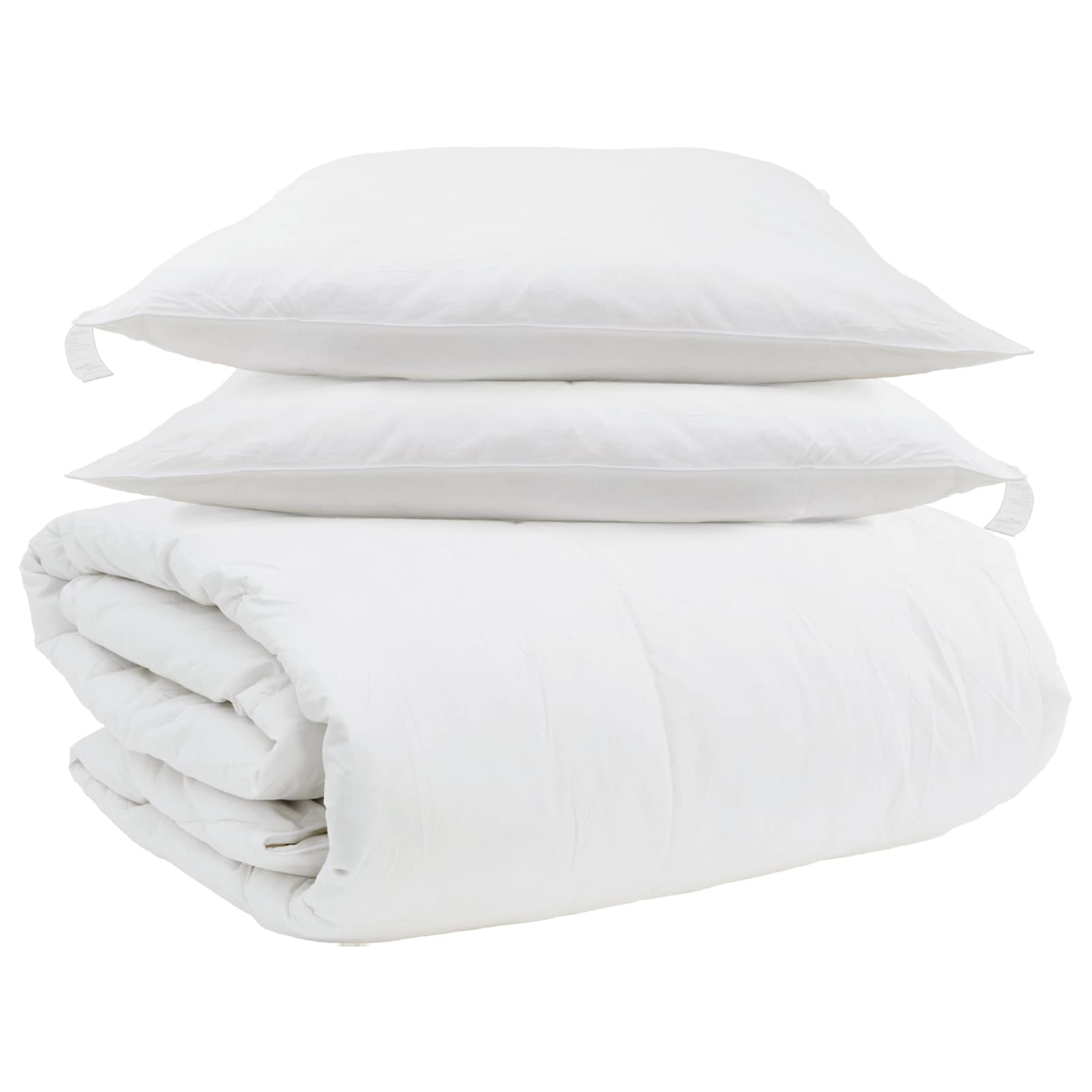 Set di Piumoni con cuscino 3 pcs Bianco Piuma d'anatra | homemem39