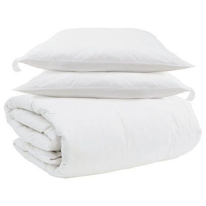 Set di Piumoni con cuscino 3 pcs Bianco Piuma d'anatra | homemem39