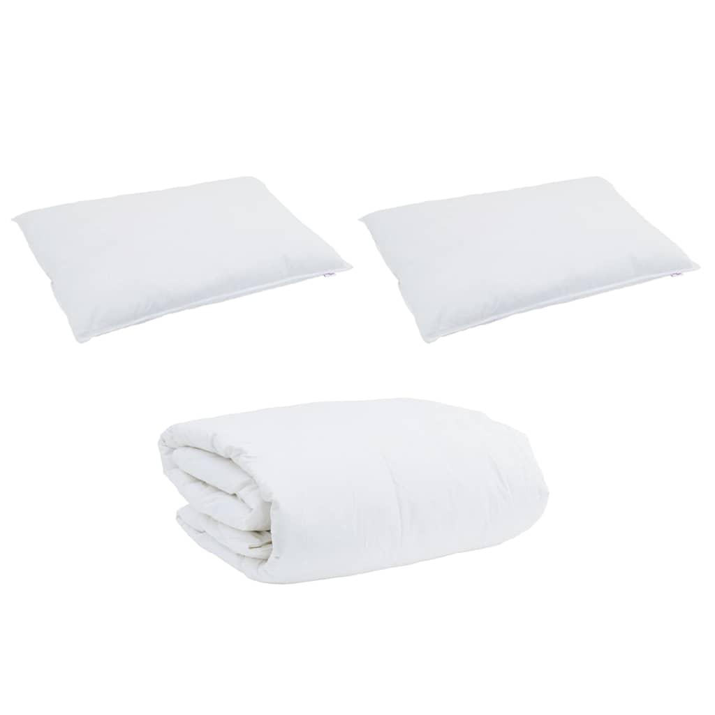 Set di Piumoni con cuscino 3 pcs Bianco Piuma d'anatra - homemem39