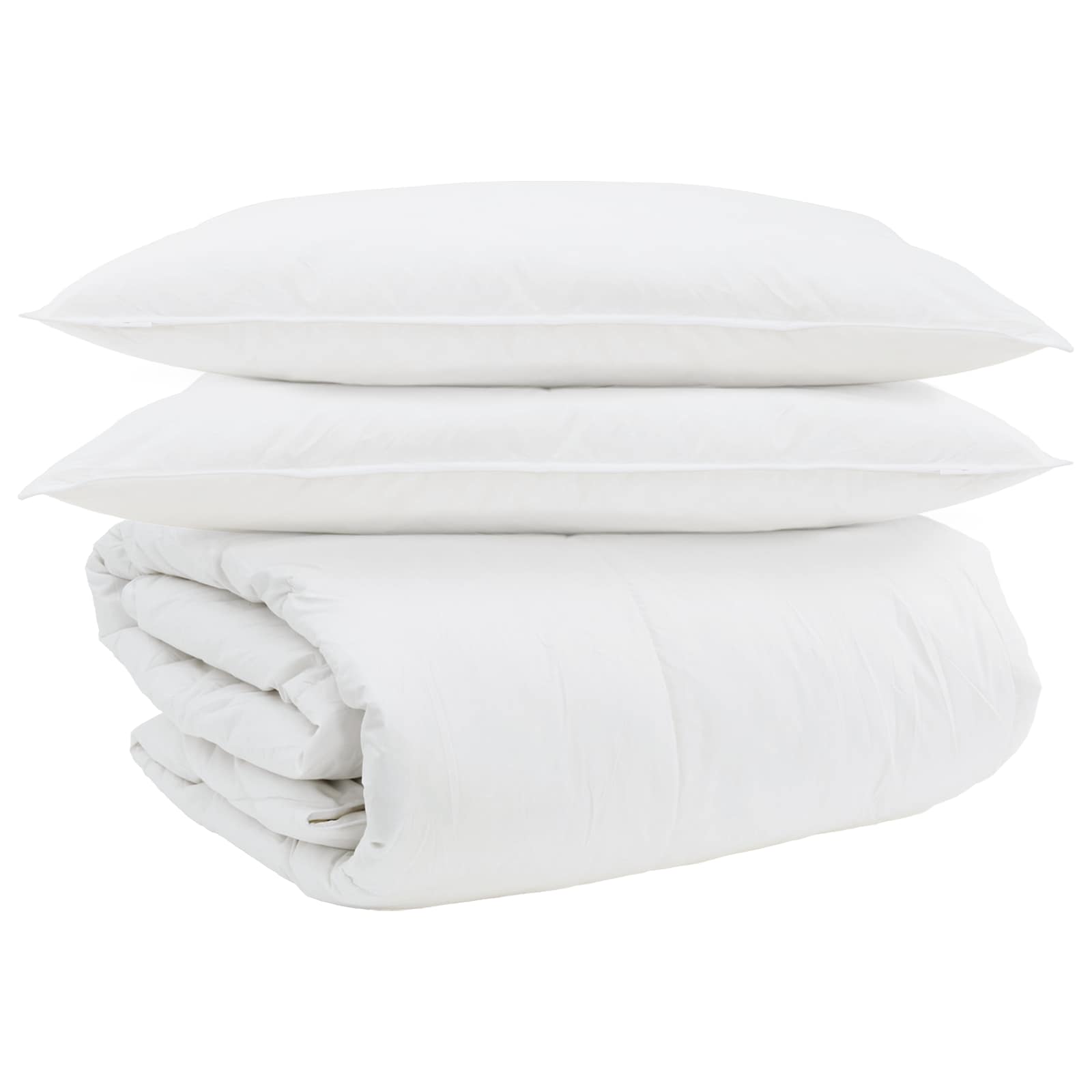 Set di Piumoni con cuscino 3 pcs Bianco Piuma d'anatra | homemem39