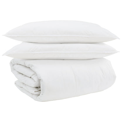 Set di Piumoni con cuscino 3 pcs Bianco Piuma d'anatra | homemem39