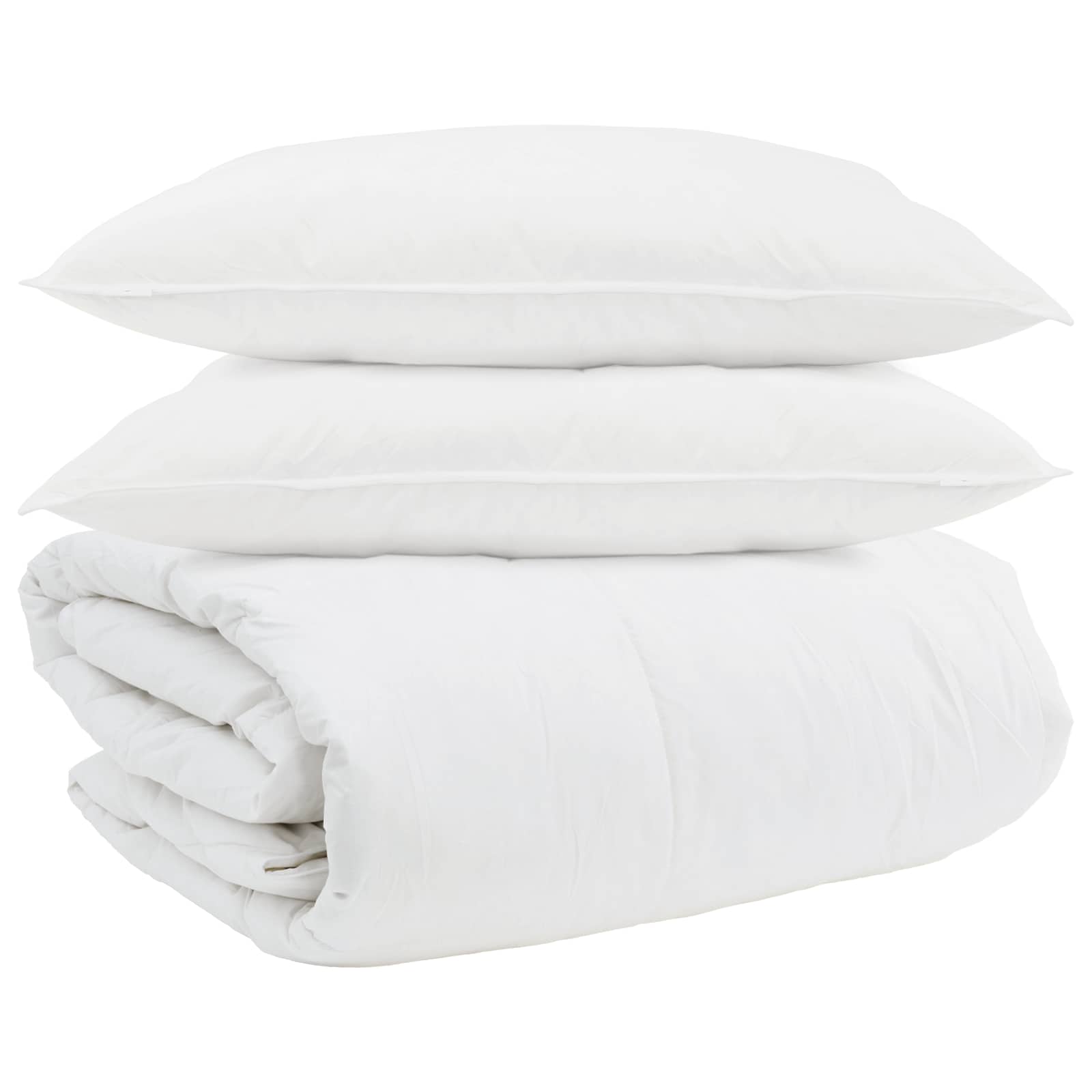 Set di Piumoni con cuscino 3 pcs Bianco Piuma d'anatra | homemem39