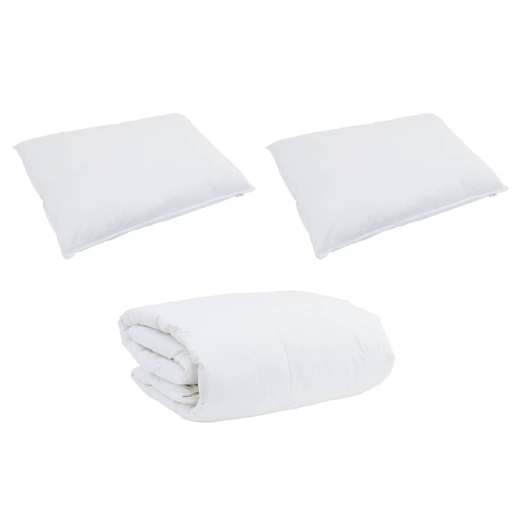 Set di Piumoni con cuscino 3 pcs Bianco Piuma d'anatra - homemem39