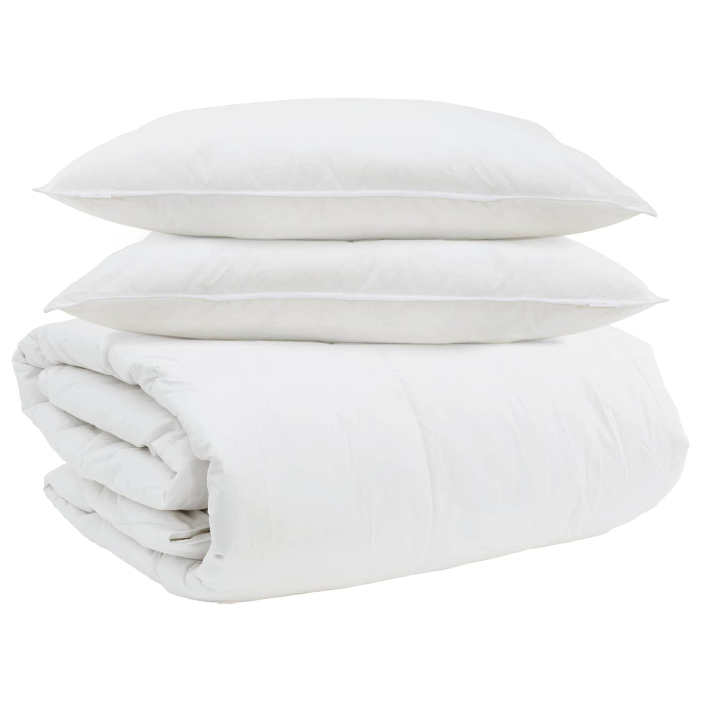 Set di Piumoni con cuscino 3 pcs Bianco Piuma d'anatra | homemem39