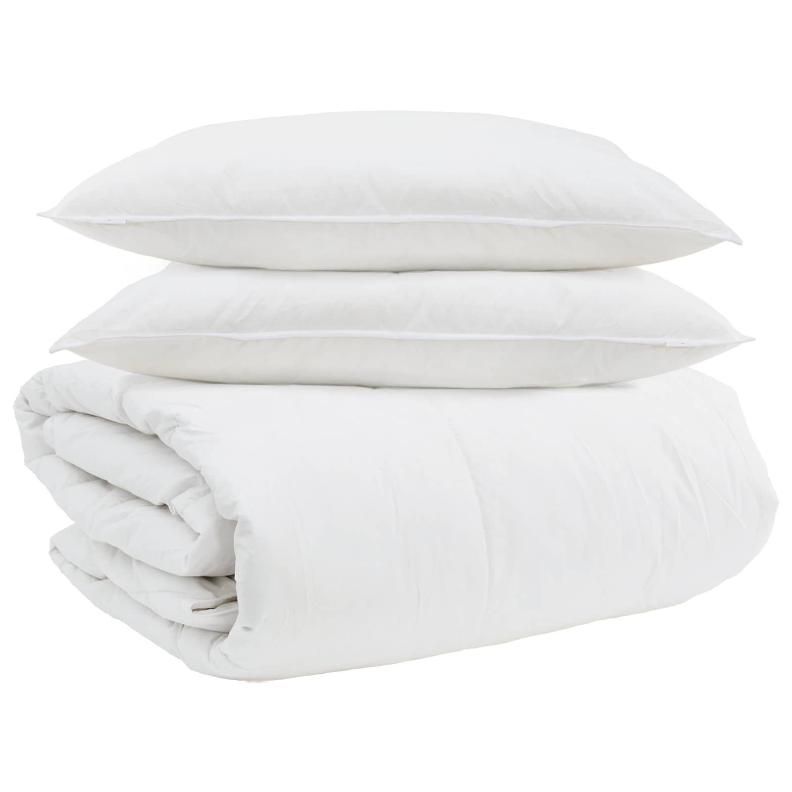 Set di Piumoni con cuscino 3 pcs Bianco Piuma d'anatra | homemem39