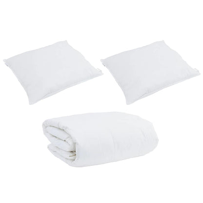 Set di Piumoni con cuscino 3 pcs Bianco Piuma d'anatra