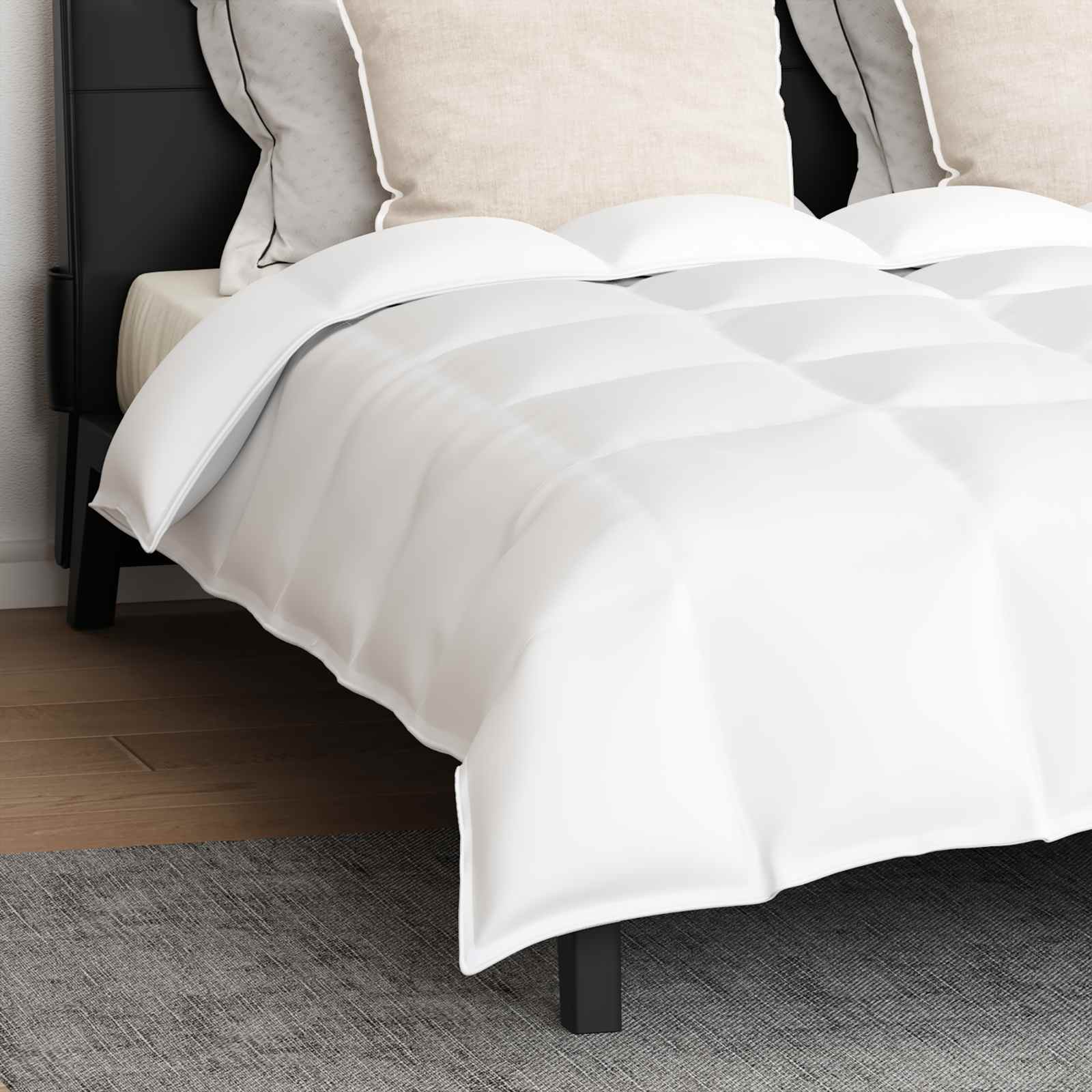 Set di Piumoni con cuscino 3 pcs Bianco Piuma d'anatra | homemem39