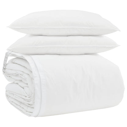 Set di Piumoni con cuscino 3 pcs Bianco Piuma d'anatra | homemem39