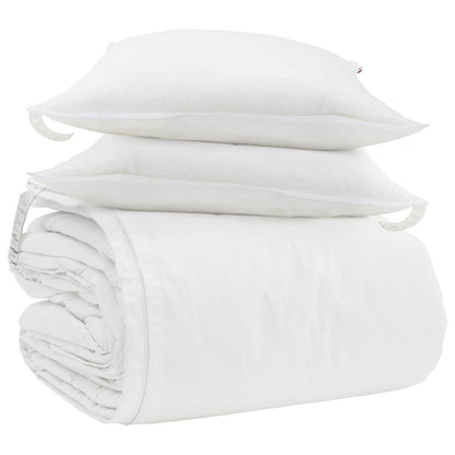 Set di Piumoni con cuscino 3 pz Bianco Piuma d'anatra
