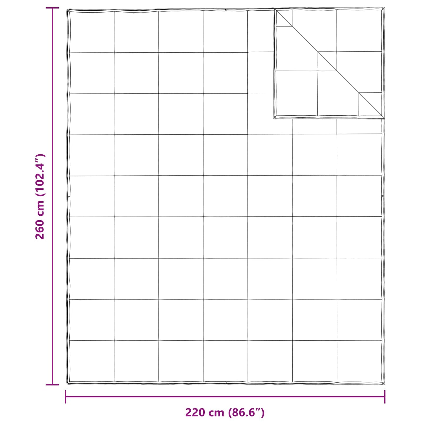 Set di Piumoni con cuscino 3 pcs Bianco Piuma d'anatra