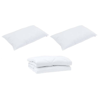 Duvet Estivo con cuscino 3 pcs Bianco Microfibra - homemem39