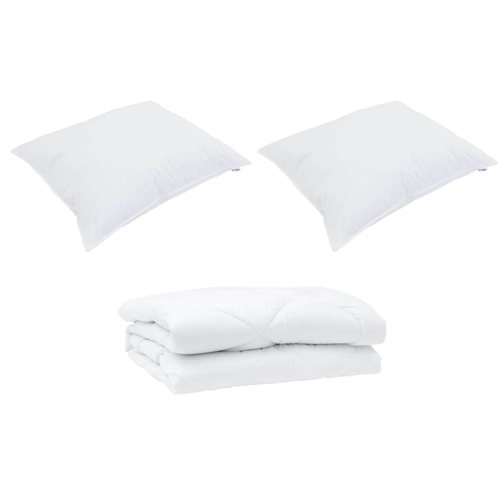 Duvet Estivo con cuscino 3 pcs Bianco Microfibra - homemem39