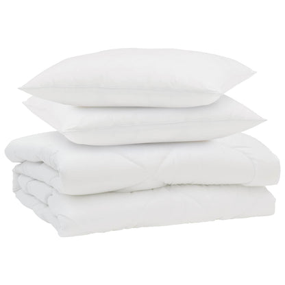 Duvet Estivo con cuscino 3 pz Bianco Microfibra