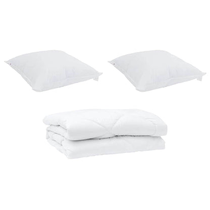 Duvet Estivo con cuscino 3 pcs Bianco Microfibra - homemem39