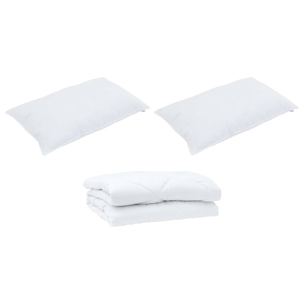 Duvet Estivo con cuscino 3 pcs Bianco Microfibra - homemem39