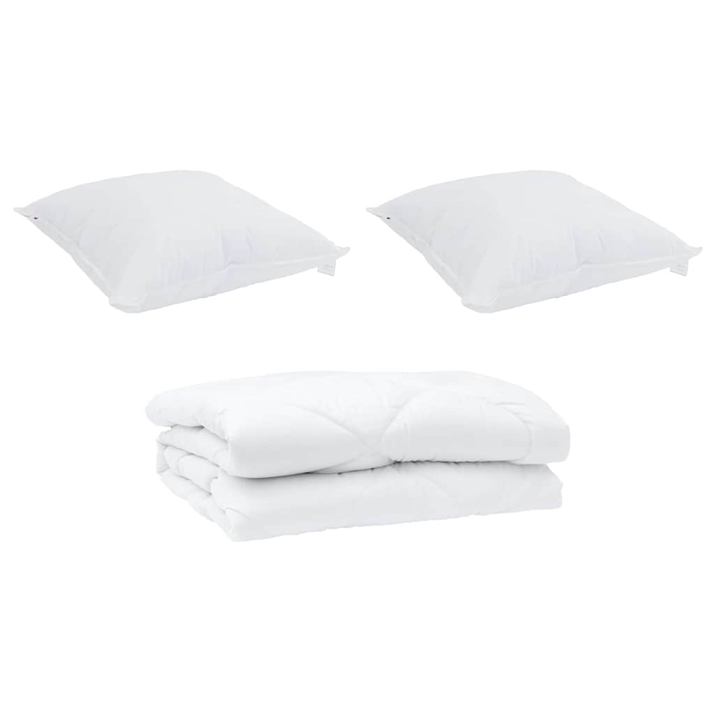 Duvet Estivo con cuscino 3 pcs Bianco Microfibra - homemem39