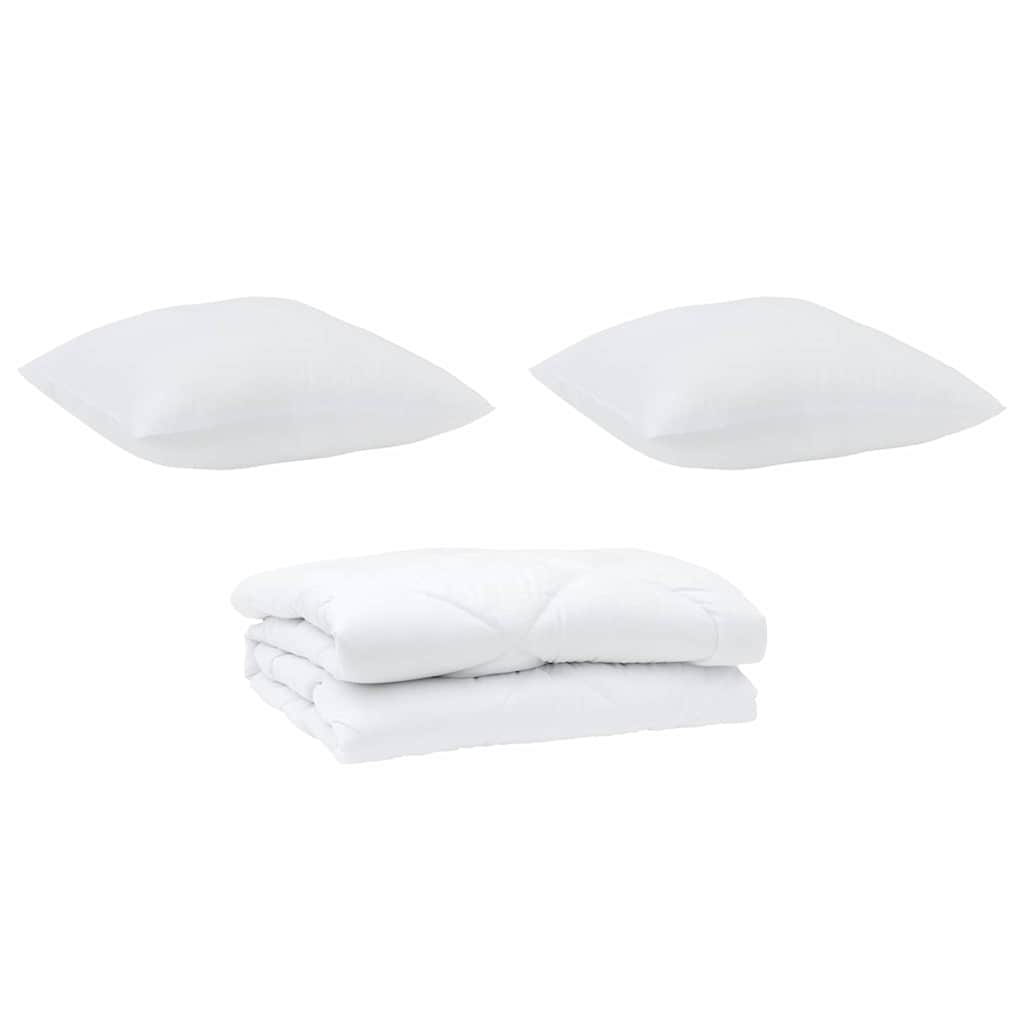 Piumone con cuscino 3 pcs Bianco Microfibra - homemem39