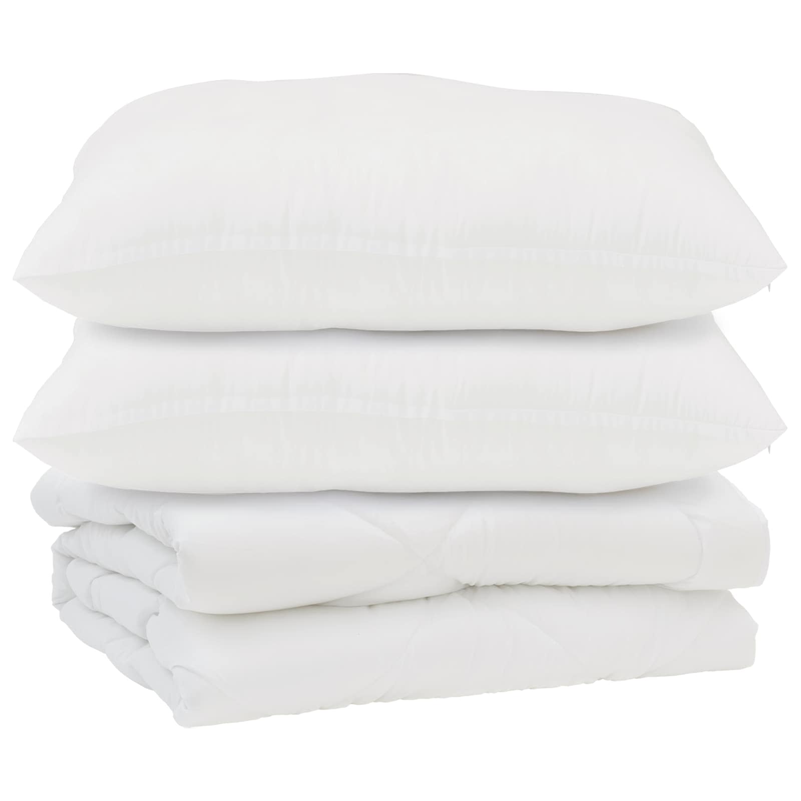 Piumone con cuscino 3 pcs Bianco Microfibra | homemem39