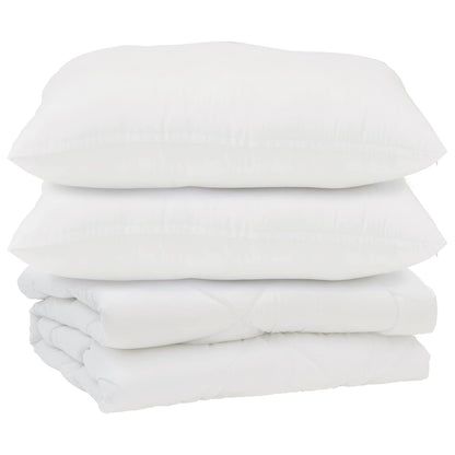 Piumone con cuscino 3 pcs Bianco Microfibra | homemem39