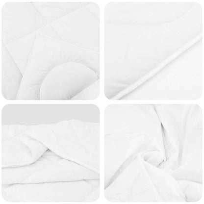 Piumone con cuscino 3 pcs Bianco Microfibra | homemem39
