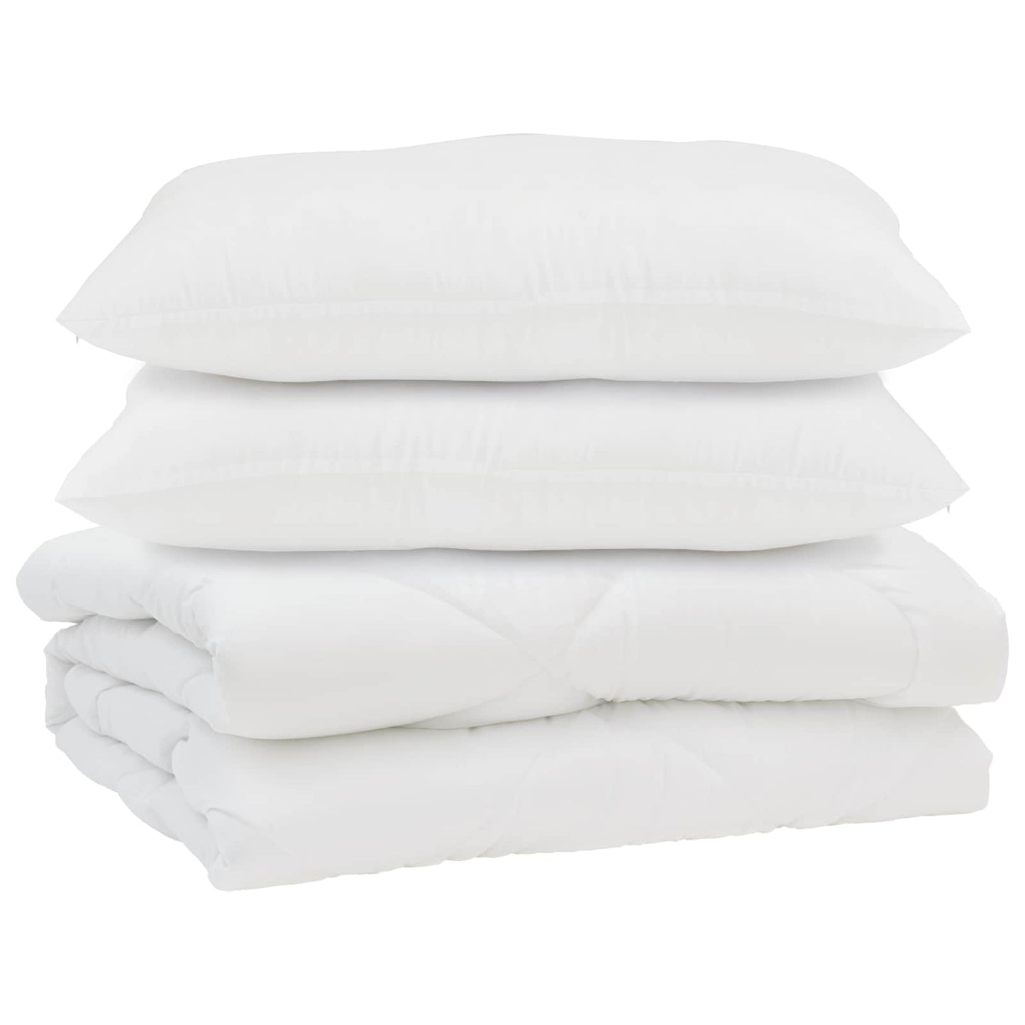 Piumone con cuscino 3 pcs Bianco Microfibra | homemem39
