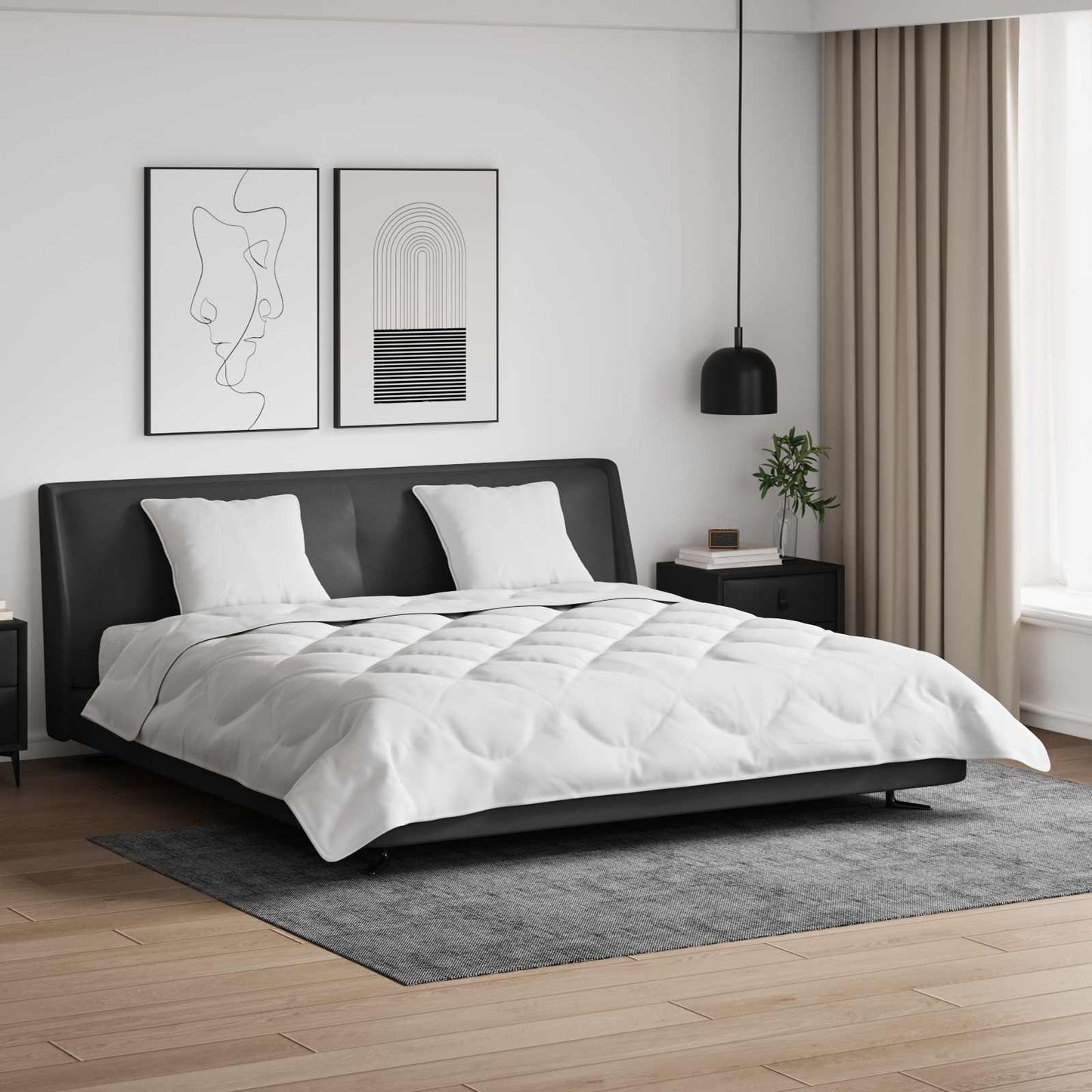 Piumone con cuscino 3 pcs Bianco Microfibra | homemem39