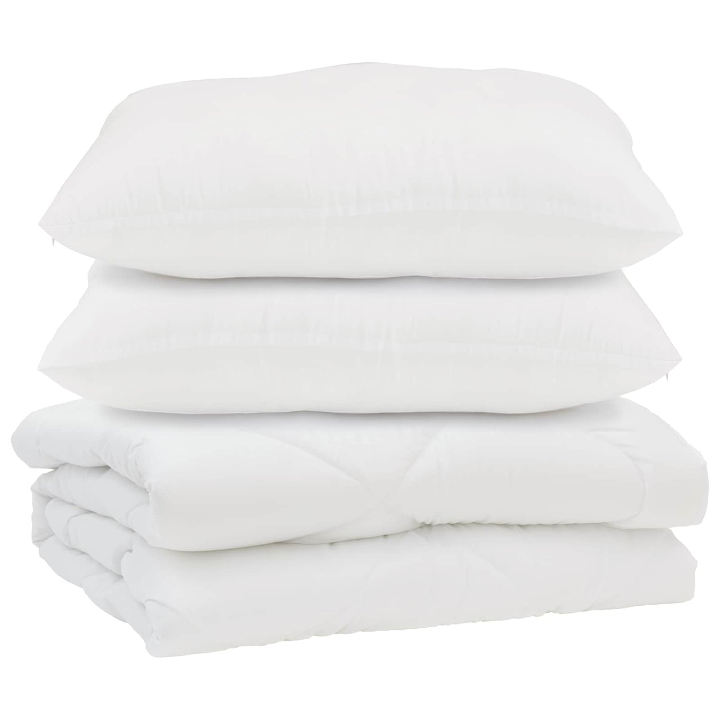 Piumone con cuscino 3 pcs Bianco Microfibra | homemem39