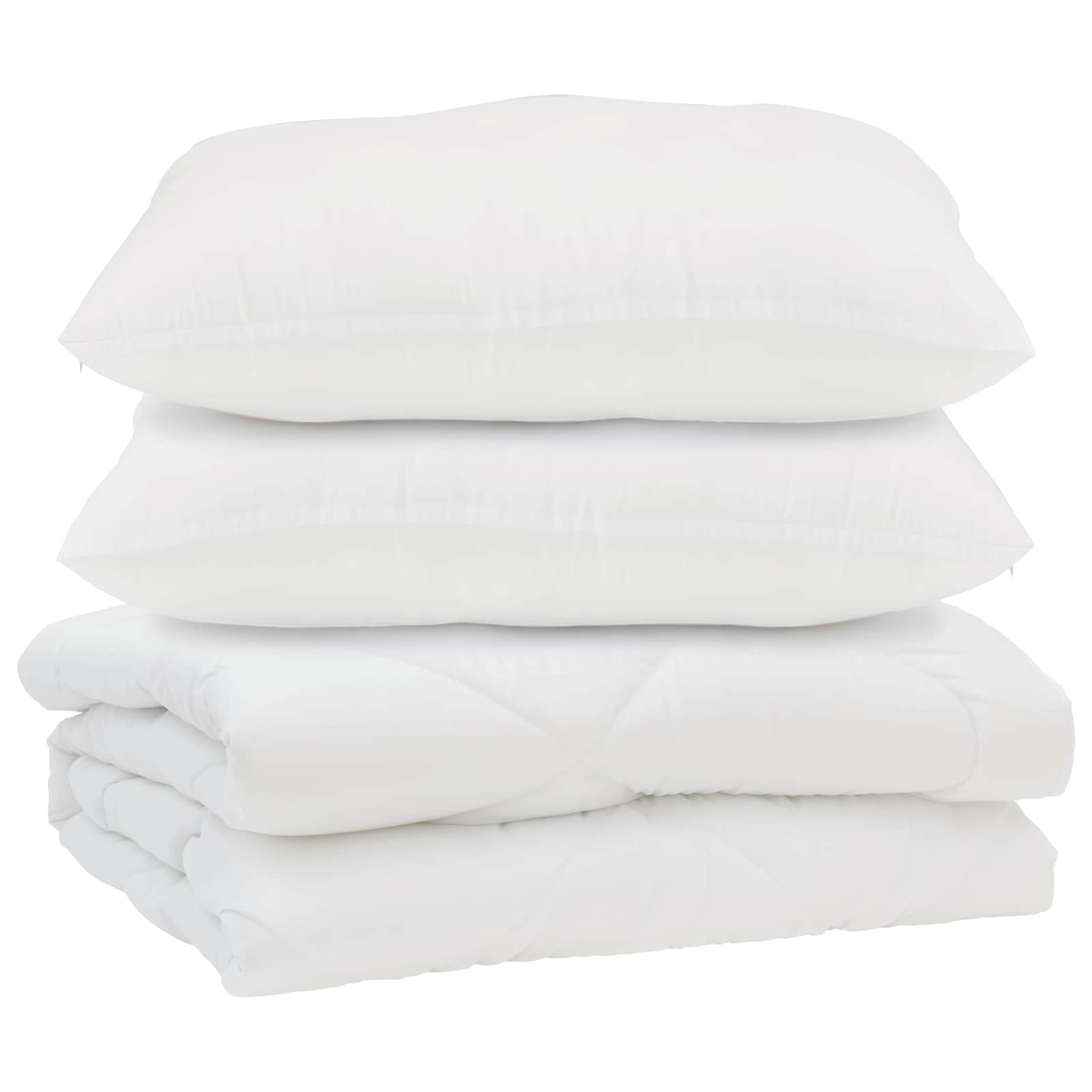 Piumone con cuscino 3 pcs Bianco Microfibra | homemem39