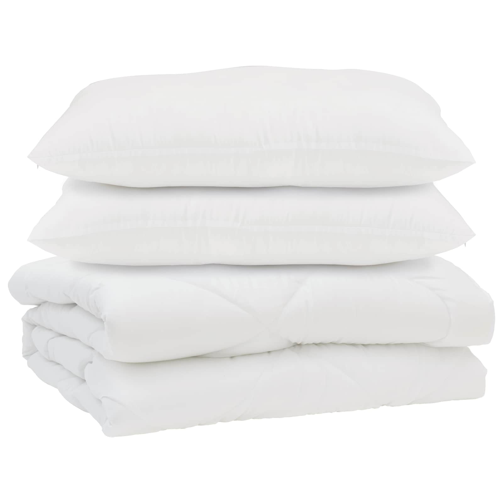 Piumone con cuscino 3 pcs Bianco Microfibra | homemem39