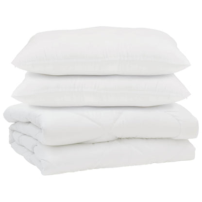 Piumone con cuscino 3 pcs Bianco Microfibra | homemem39