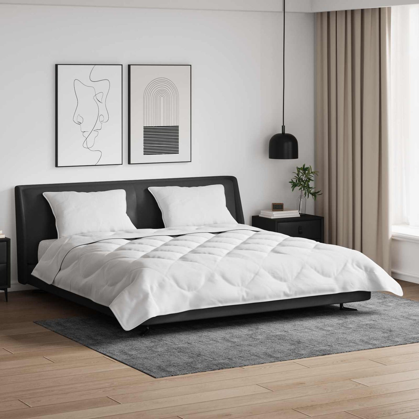 Piumone con cuscino 3 pcs Bianco Microfibra | homemem39
