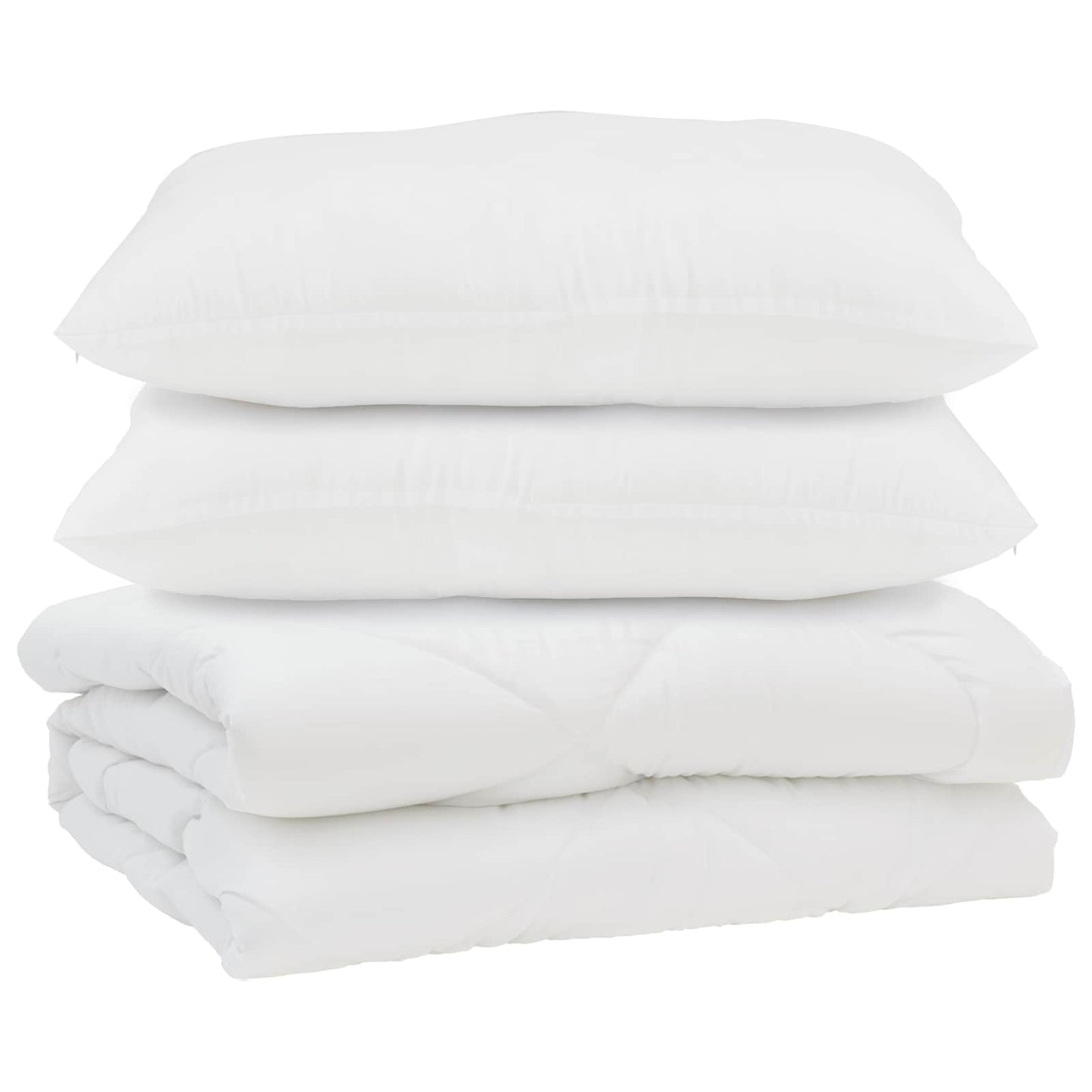 Piumone con cuscino 3 pcs Bianco Microfibra | homemem39