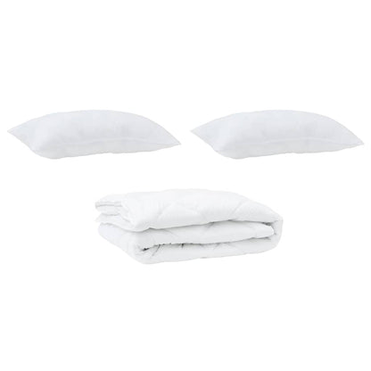 Piumone con cuscino 3 pcs Bianco Microfibra - homemem39