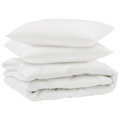Piumone con cuscino 3 pcs Bianco Microfibra | homemem39
