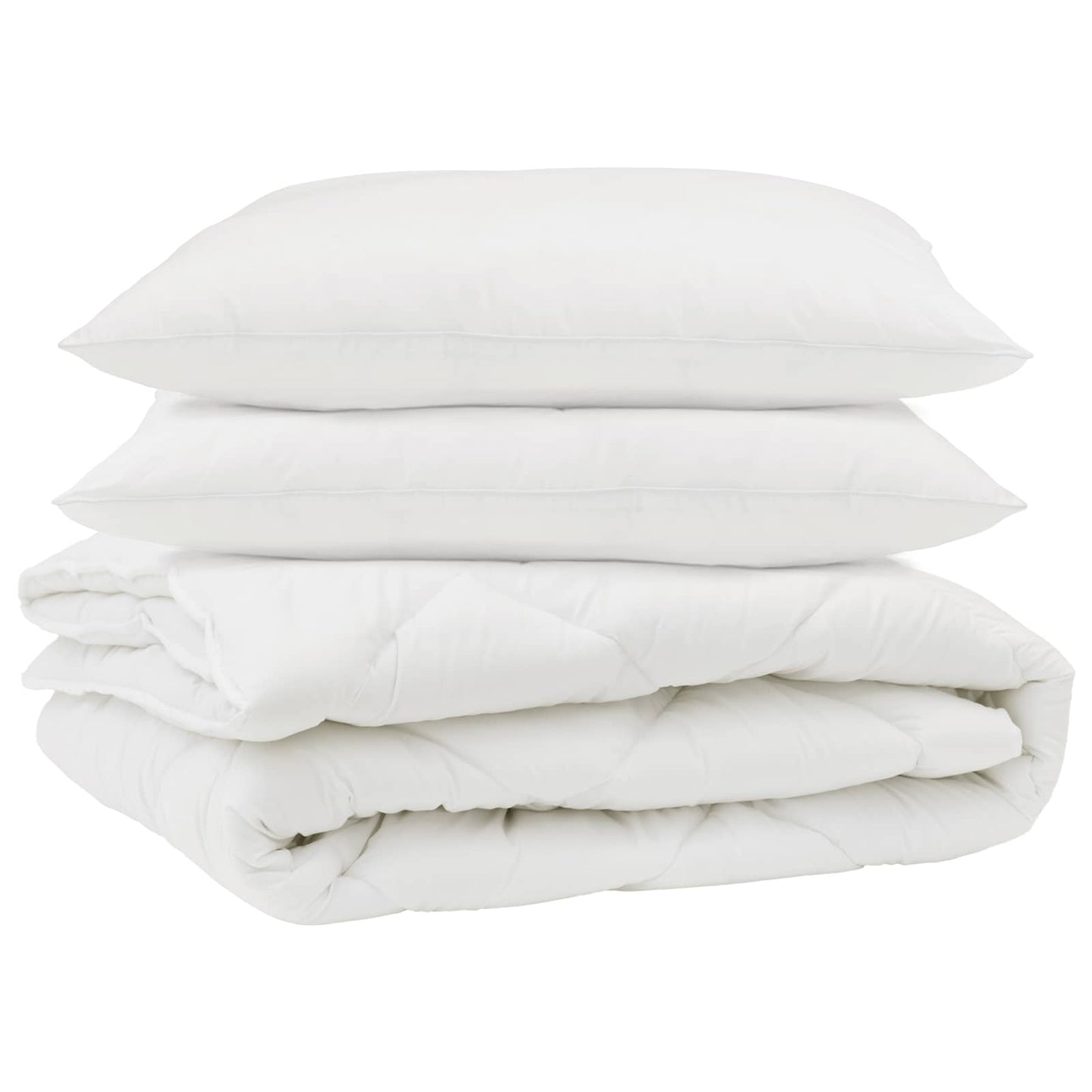 Piumone con cuscino 3 pcs Bianco Microfibra | homemem39