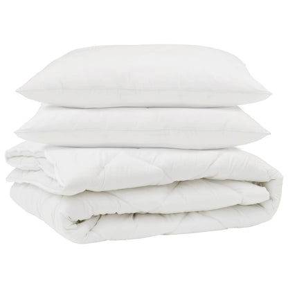 Piumone con cuscino 3 pcs Bianco Microfibra | homemem39