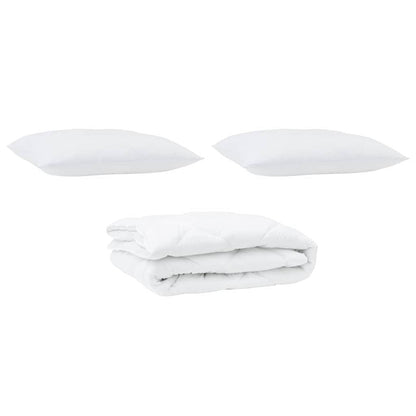 Piumone con cuscino 3 pcs Bianco Microfibra - homemem39