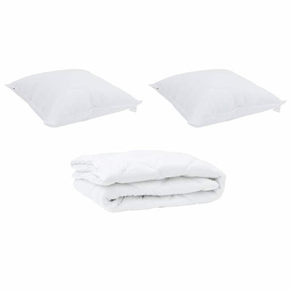 Piumone con cuscino 3 pcs Bianco Microfibra - homemem39