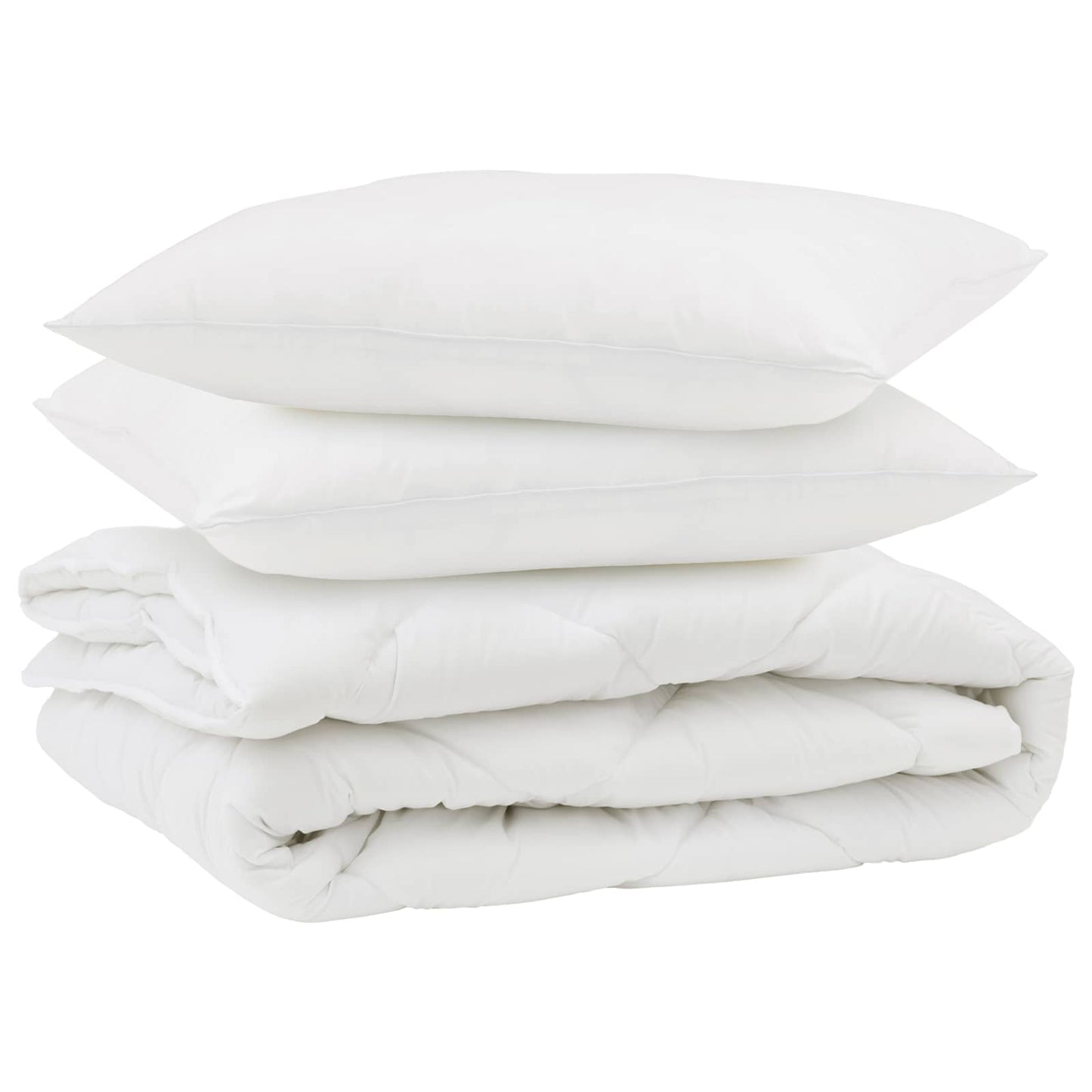 Piumone con cuscino 3 pcs Bianco Microfibra | homemem39