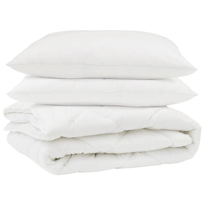 Piumone con cuscino 3 pcs Bianco Microfibra | homemem39