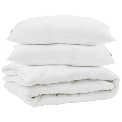 Piumone con cuscino 3 pcs Bianco Microfibra | homemem39