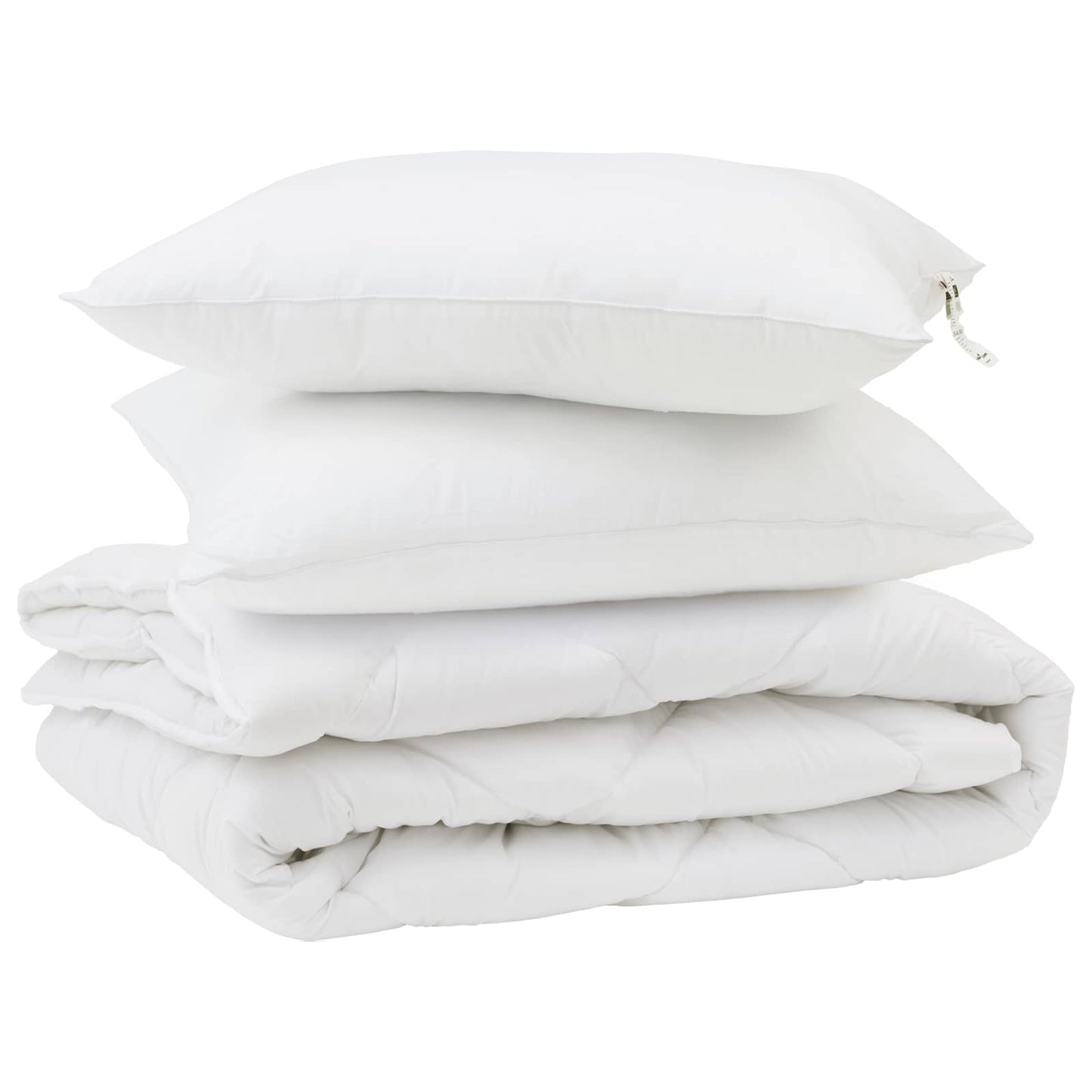 Piumone con cuscino 3 pcs Bianco Microfibra | homemem39