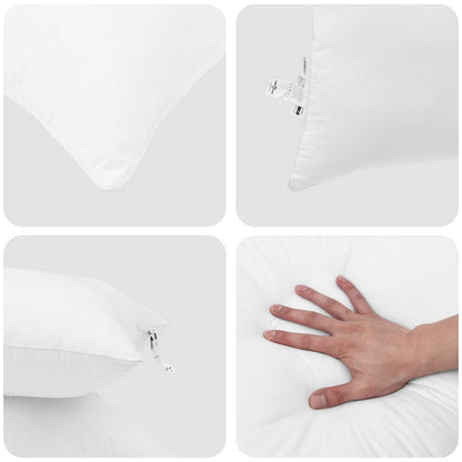 Duvet Invernale con cuscino 3 pcs Bianco Microfibra