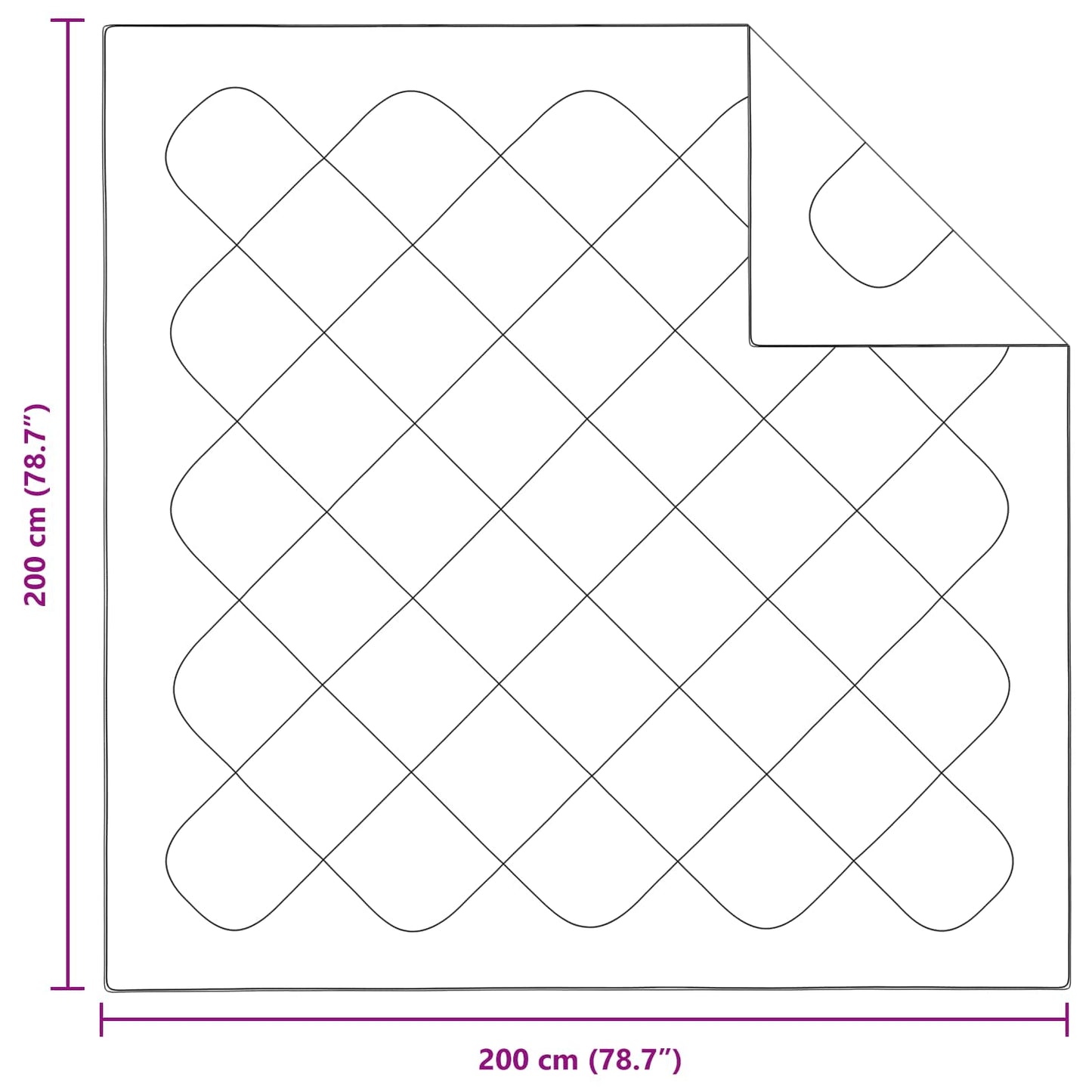 Duvet Invernale con cuscino 3 pcs Bianco Microfibra