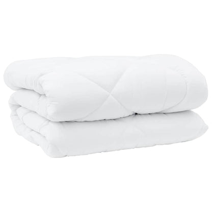 Duvet Invernale con cuscino 3 pcs Bianco Microfibra