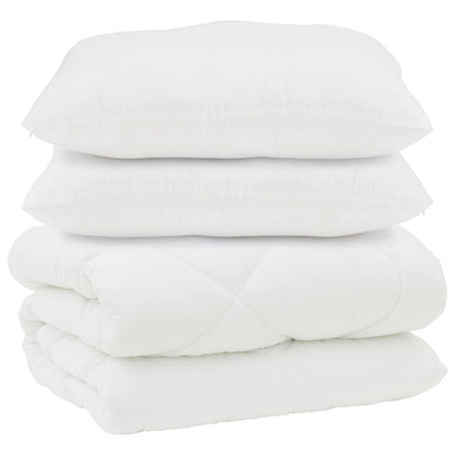 Piumone con Cuscini 3 pcs Bianco Microfibra e Piuma d'Oca | homemem39