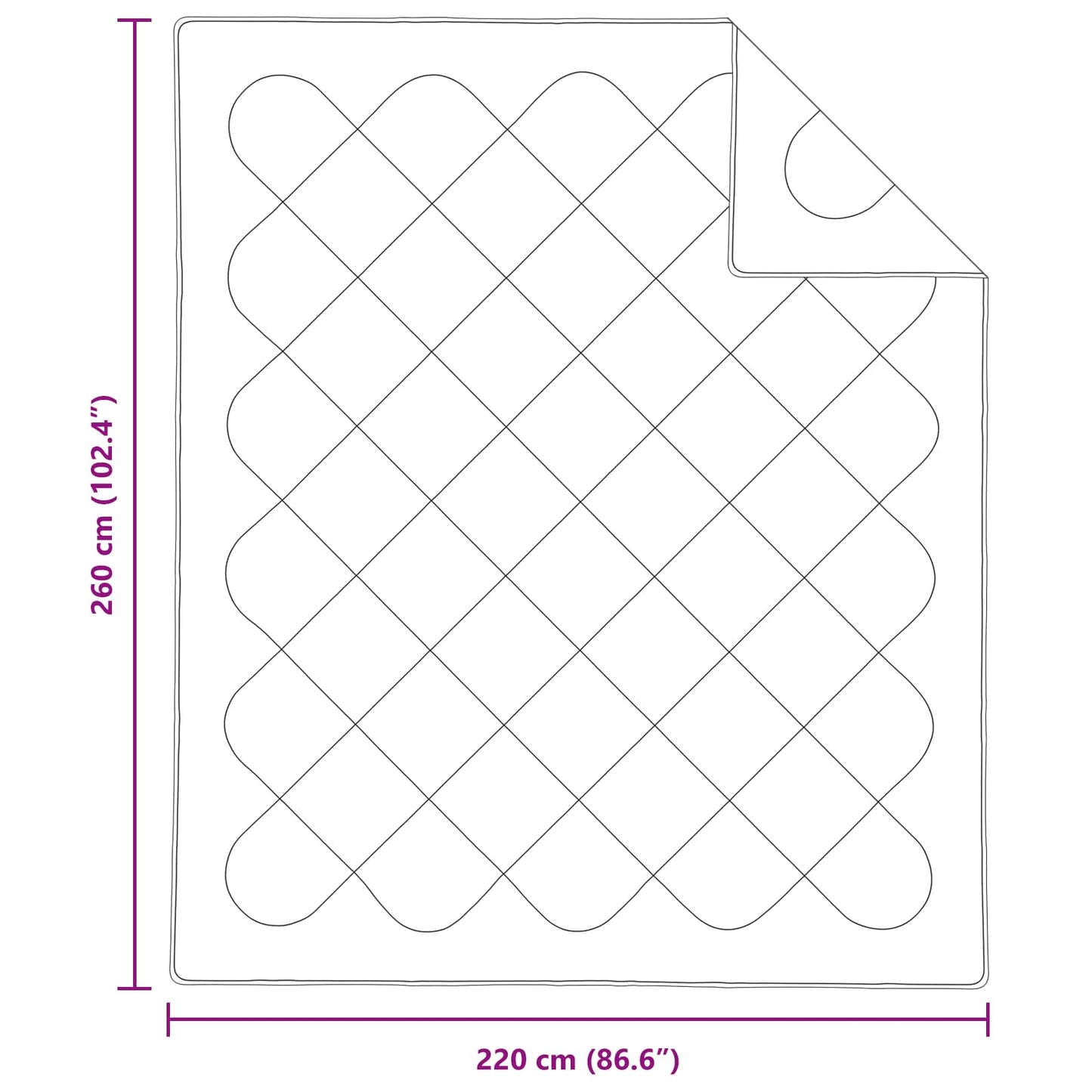 Piumone con Cuscini 3 pcs Bianco Microfibra e Piuma d'Oca